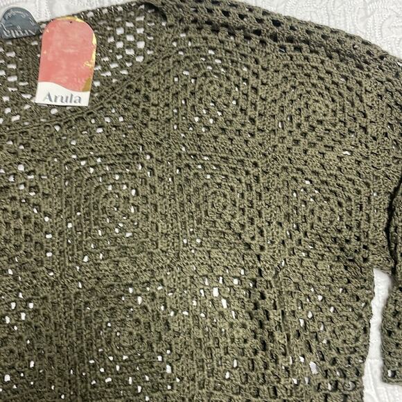 NWT Arula Olive Green Sweater Knit Top Size 2XL - Picture 3 of 5